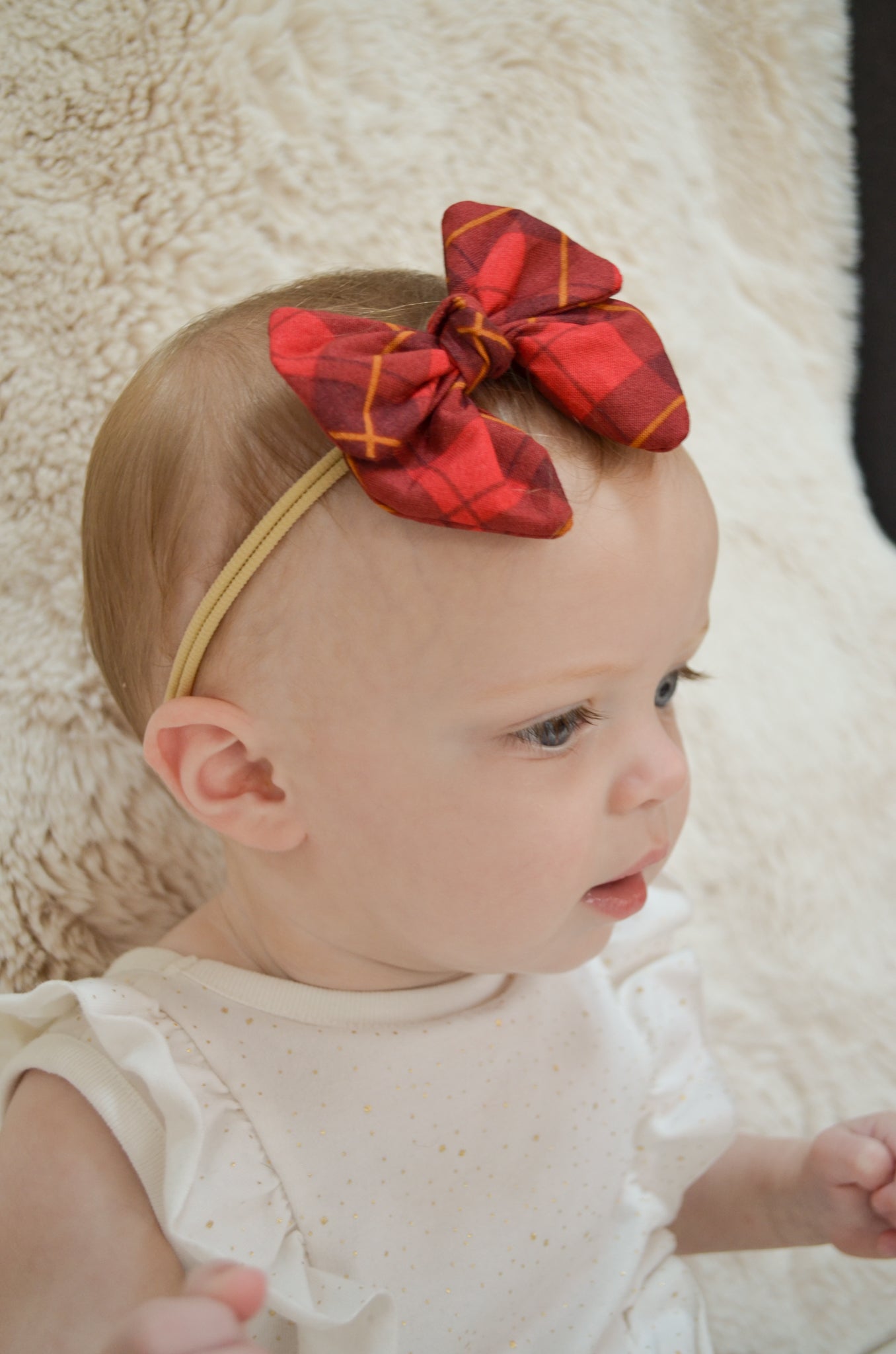 Charlotte Bow, Cotton, Red Plaid